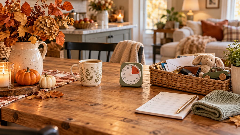 Fall cleaning checklist for busy moms reset