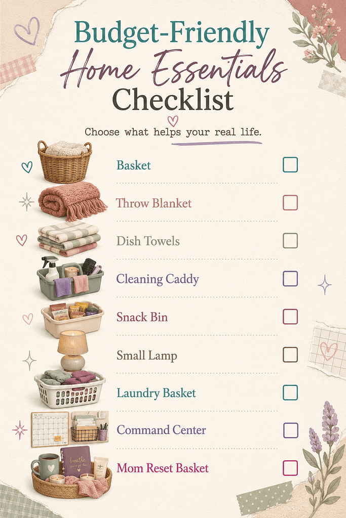 Budget-Friendly Home Essentials checklist