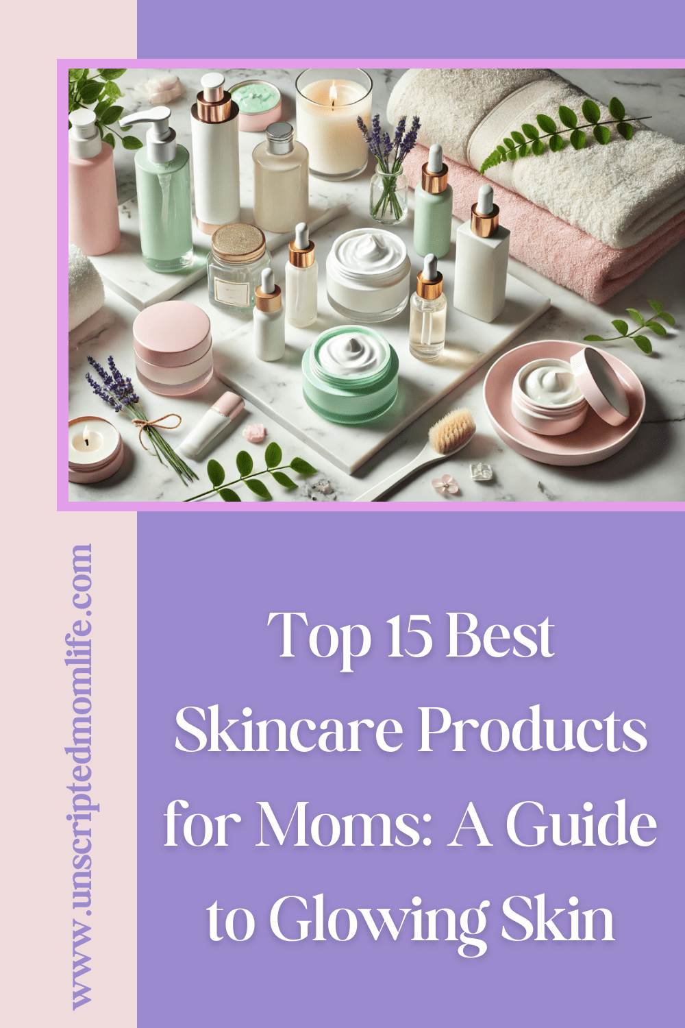 Skincare Products for Moms pin 1
