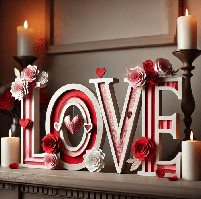 Affordable Valentine’s Day Decor Love Letters Wall Art