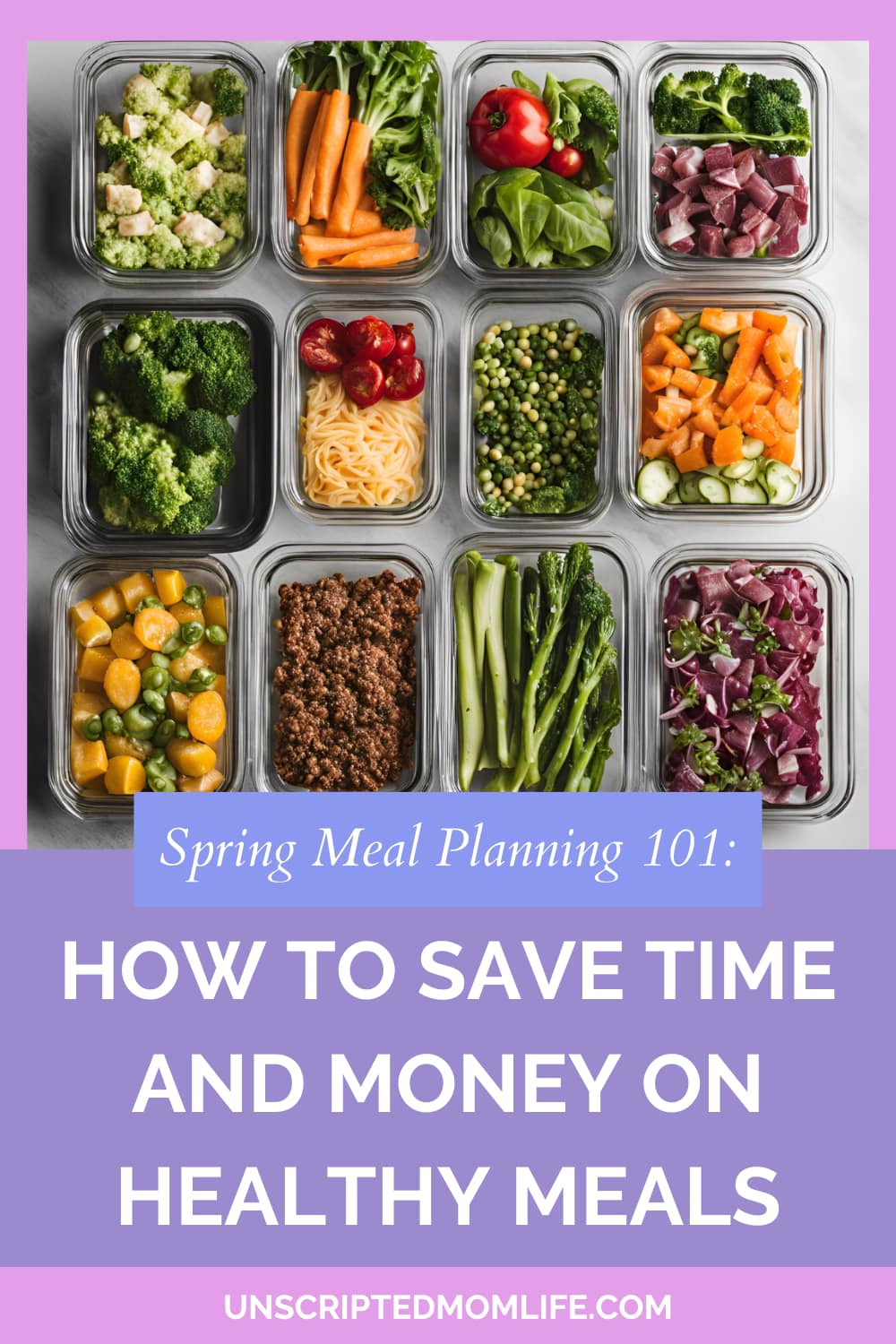 Spring Meal Planning pin